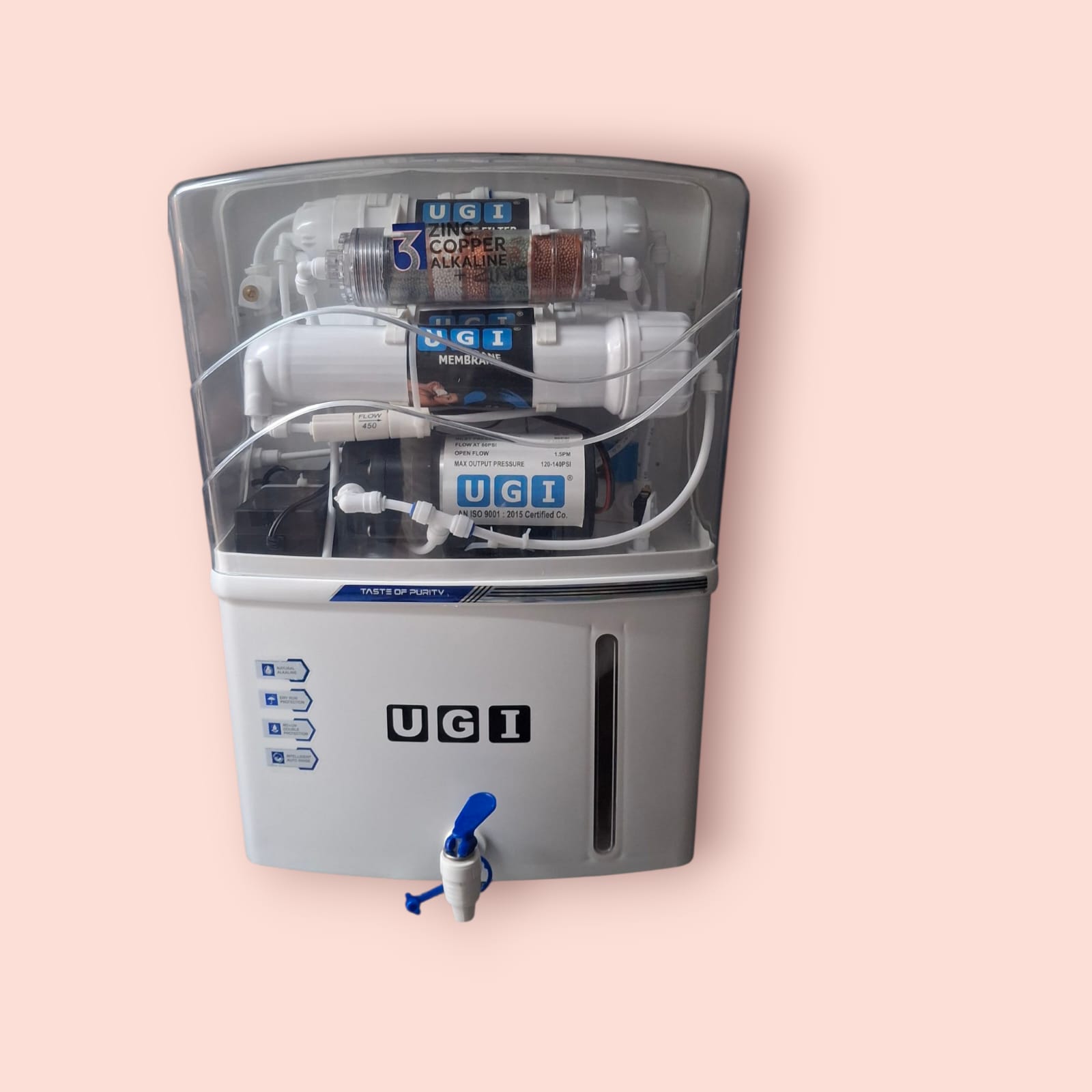 UGI Black 12L Grand RO UV UF Copper Alkaline Water Purifier
